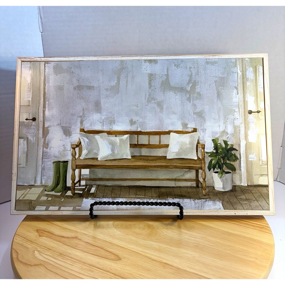 Hobby Lobby Natural Bliss Collection Bench Wall Decor Print 16x10 5419379